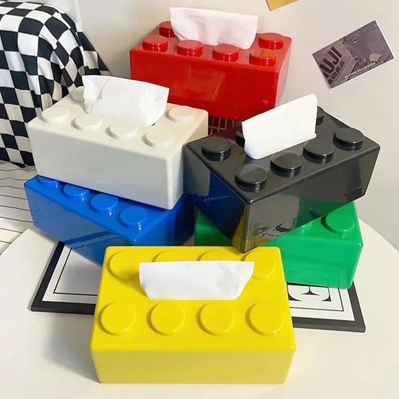 Lego Tissue Wall-mounted Paper Holder Bathroom Waterproof Storage Punch-free Box - Picture 2 of 6